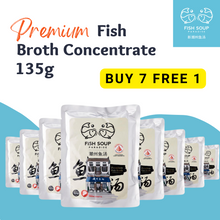 Load image into Gallery viewer, Buy 7 Free 1 - Premium Fish Broth Concentrate  浓缩版 - 潮州鱼汤 135g  [Room Temperature] - Total 8 Packs
