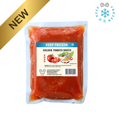 6.6 Promo - Golden Tomato Broth 金汤番茄 500ml (Frozen) + FREE 2 Pieces Traditional Knife Sliced Noodles