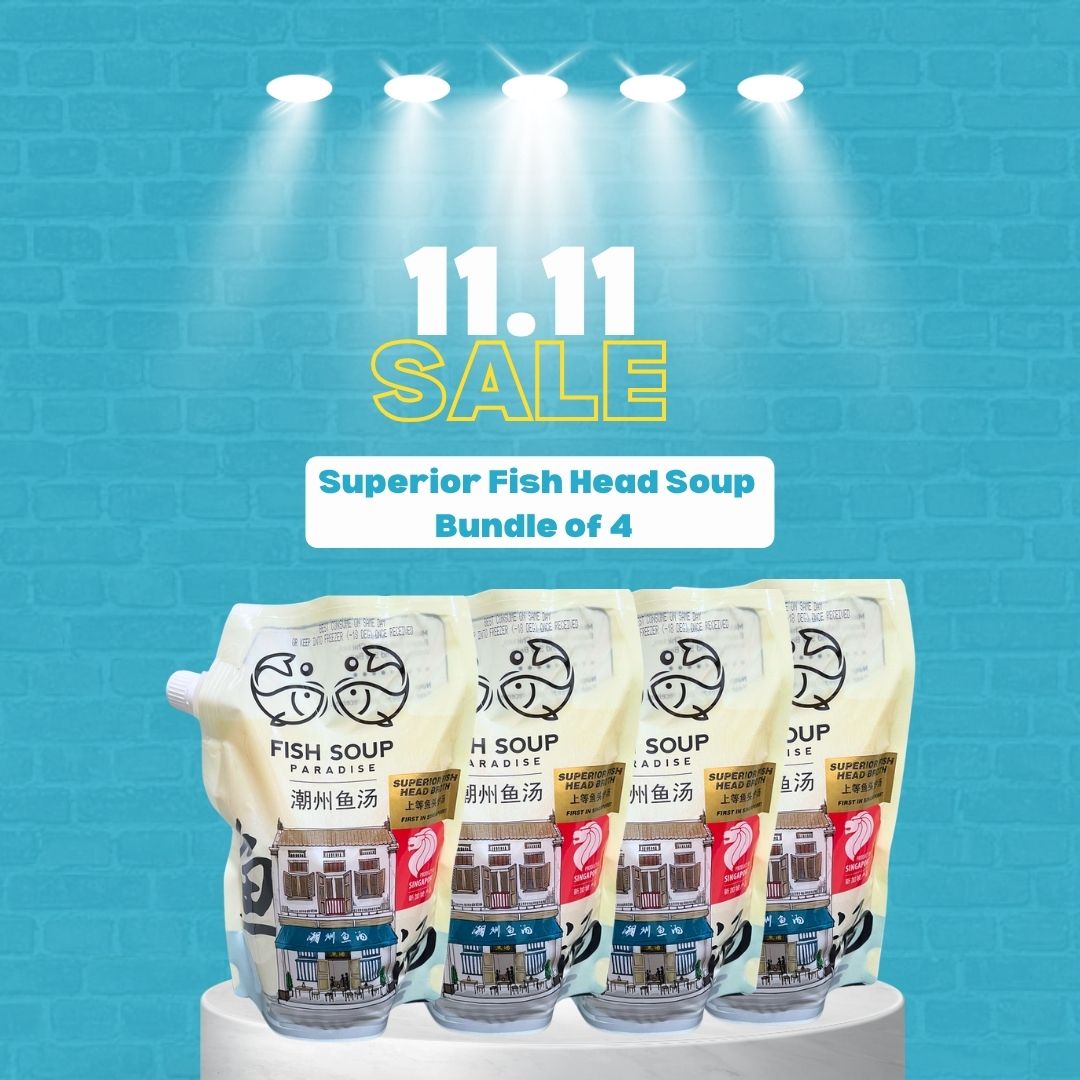 11.11 SALES - Bundle of 4 - Superior Fish Head Broth 1L 上等鱼头炉汤