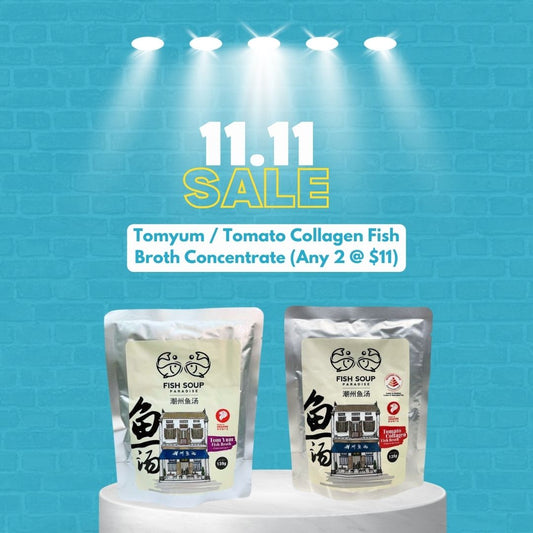 11.11 SALE - Any 2 FOR $11 - Tomato Collagen / Tomyum Fish Broth Concentrate 135g