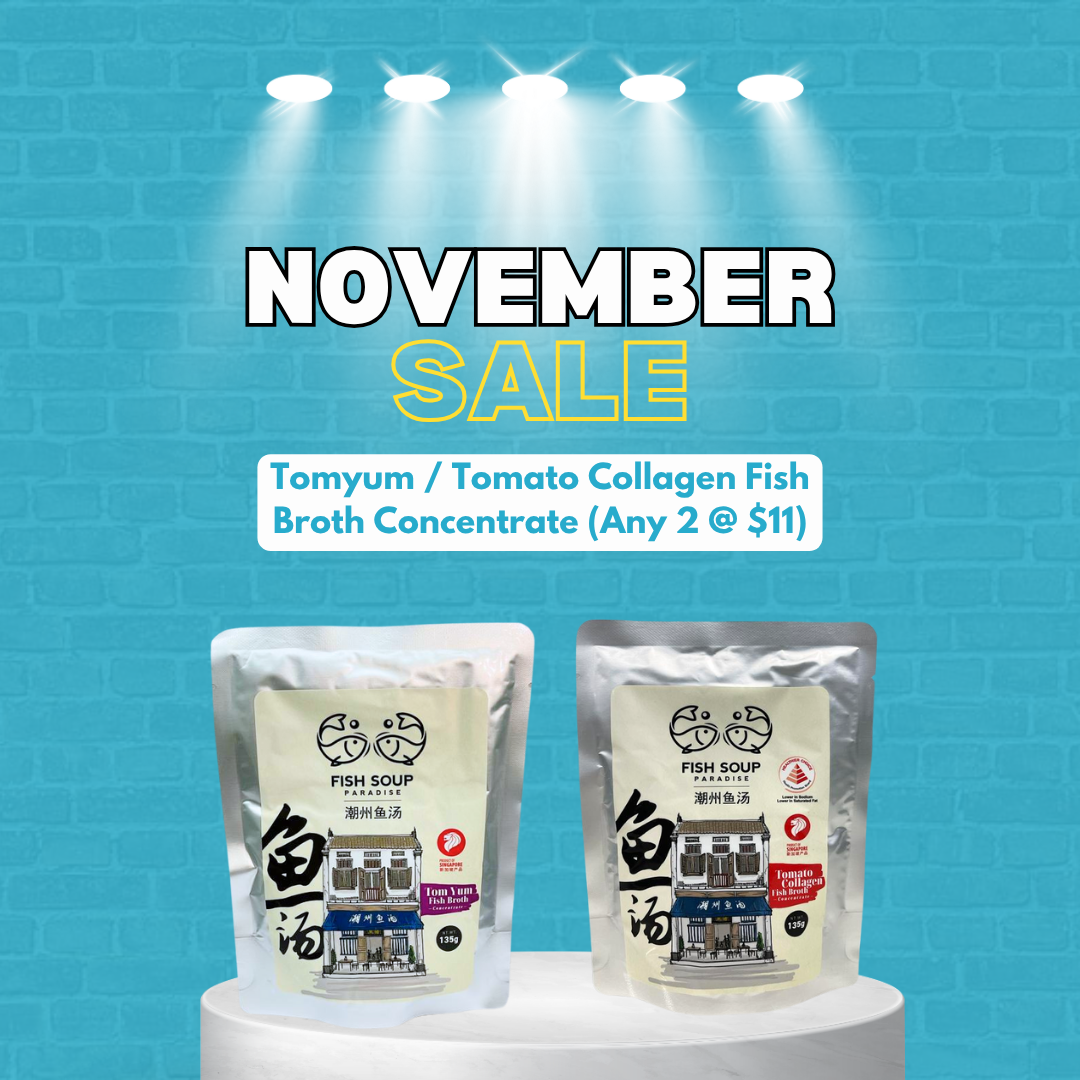 NOVEMBER SALE - Any 2 FOR $11 - Tomato Collagen / Tomyum Fish Broth Concentrate 135g