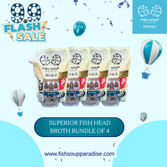 SEP PROMO - Bundle of 4 - Superior Fish Head Broth 1L 上等鱼头炉汤