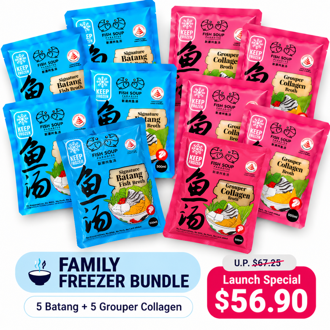 Family Freezer Bundle | 5 Batang + 5 Grouper Collagen Broth 500ml