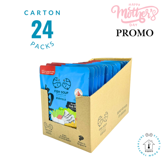 Mother's Day PROMO - CARTON SALE - Premium Fish Broth Concentrate 135g x 24 packs
