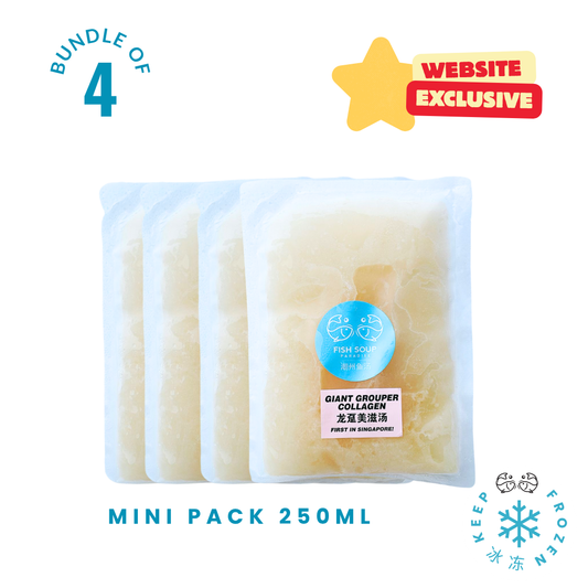 Mini Pack - Giant Grouper Collagen Fish Broth 250ml x 4 (Frozen)
