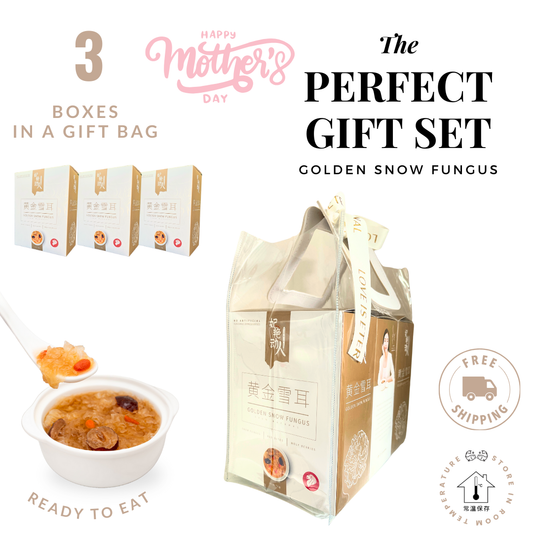 Mother's Day Promo - 3 Boxes with Gift Bag - Golden Snow Fungus 黄金雪耳 (3pkts x240ml per box)