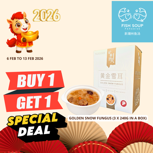 SPECIAL DEAL (6 Feb - 13 Feb) - BUY 1 FREE 1 - Golden Snow Fungus - 黄金雪耳