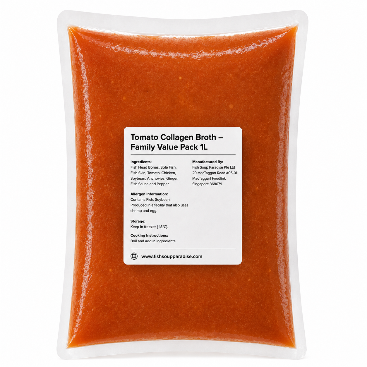 Tomato Collagen Broth 番茄美滋汤 1L (Frozen) [Pre-Order 3 Working days]